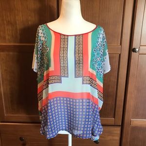 Top - multi color pattern
